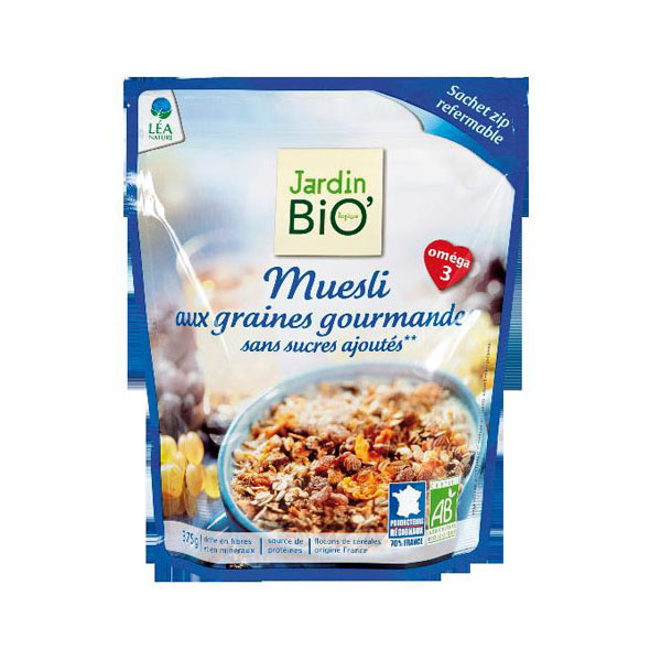 Muesli cu Seminte fara Adaos Zahar Bio Jardin Bio 375gr
