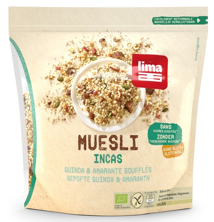 Muesli Incas cu Quinoa si Amaranth fara Gluten Bio Lima 350gr