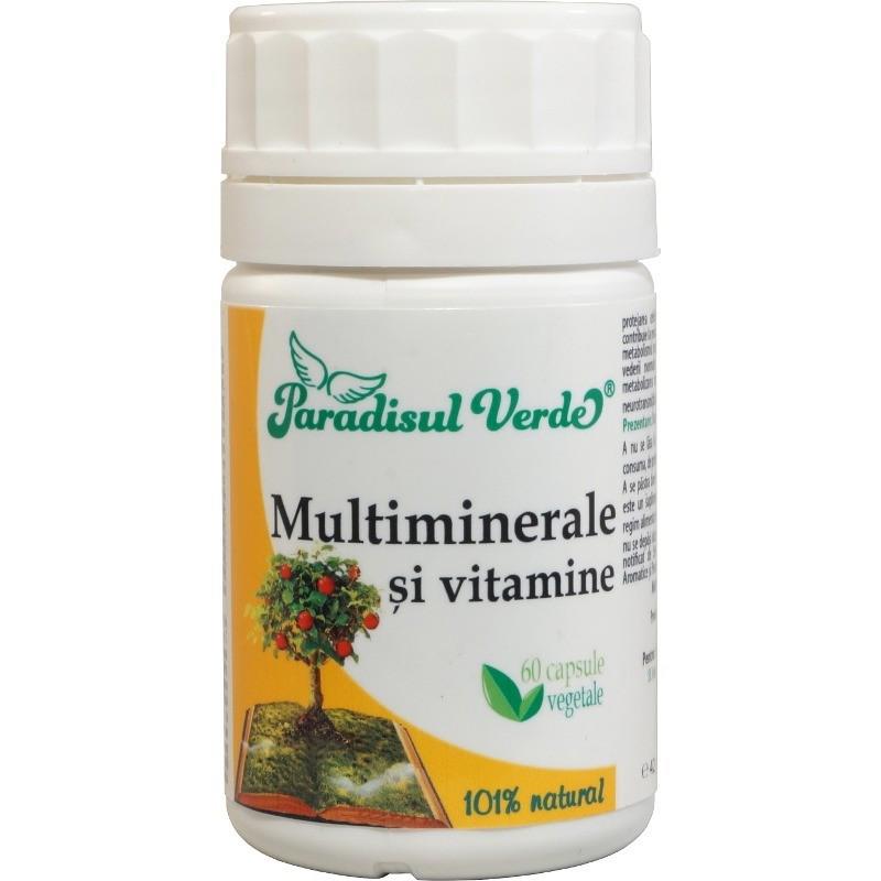 Multiminerale si Vitamine 60 capsule Paradisul Verde