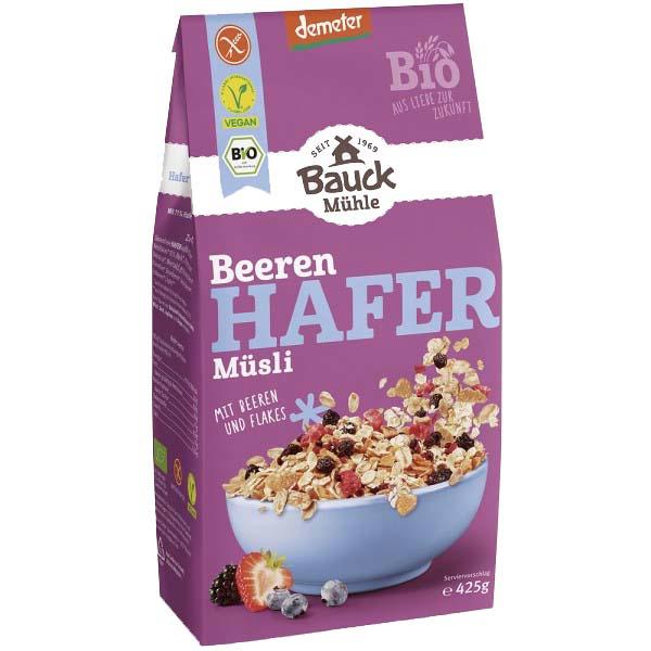 Musli Bio de Ovaz cu Fructe de Padure Fara Gluten Bauck Hof 425gr