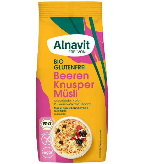 Musli Crocant cu Fructe Fara Gluten Bio 300 grame Alnavit