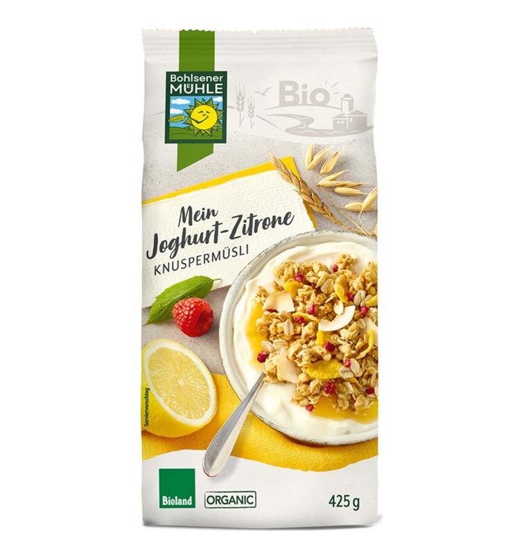 Musli Crocant cu Iaurt si Lamaie Bio 425 grame Bohlsener Muhle