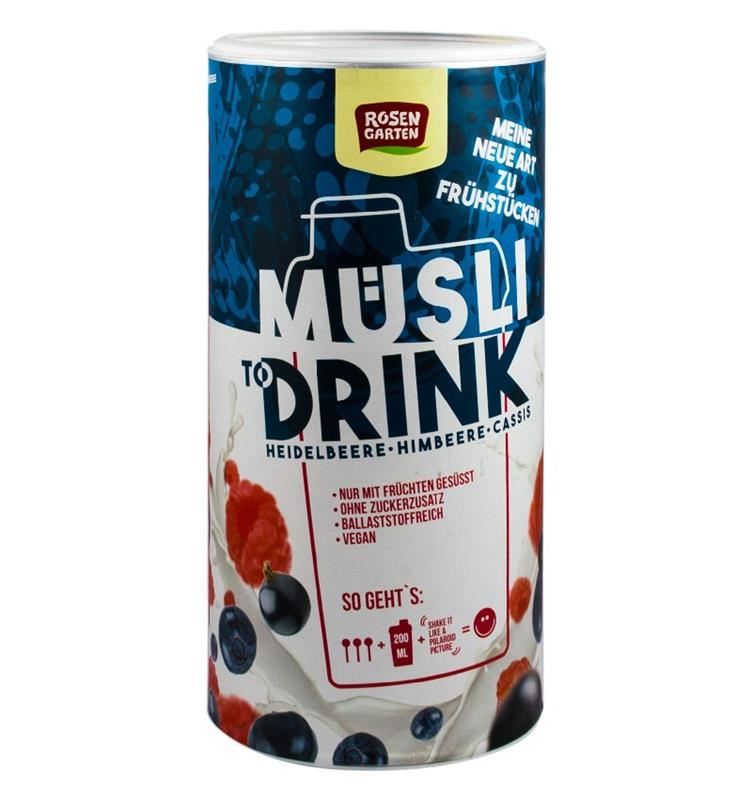 Musli cu Afine Negre si Zmeura Bio Drink 500gr Rosen Garten