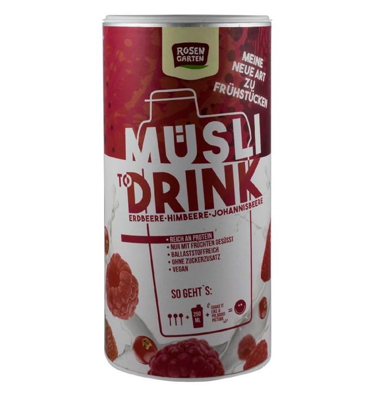 Musli cu Capsuni, Zmeura si Coacaze Rosii Bio Drink 500gr Rosen Garten