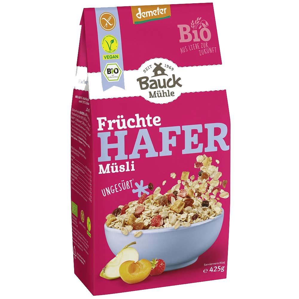 Musli cu Ovaz si Fructe Fara Gluten Bio 425gr Bauck Hof
