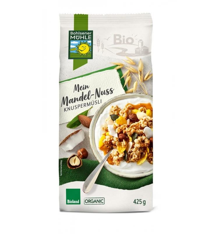 Musli Ecologici cu Migdale si Alune Bohlsener Pronat 425gr