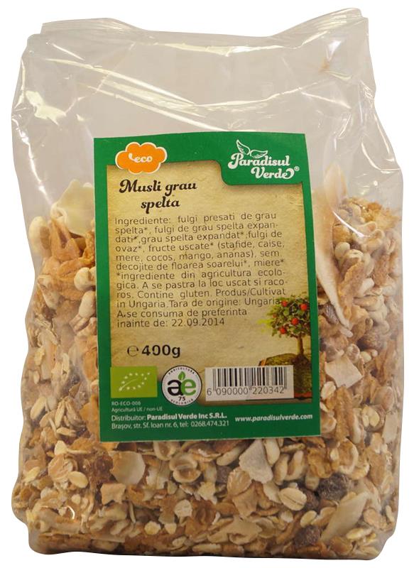Musli Spelta Bio Paradisul Verde 400gr