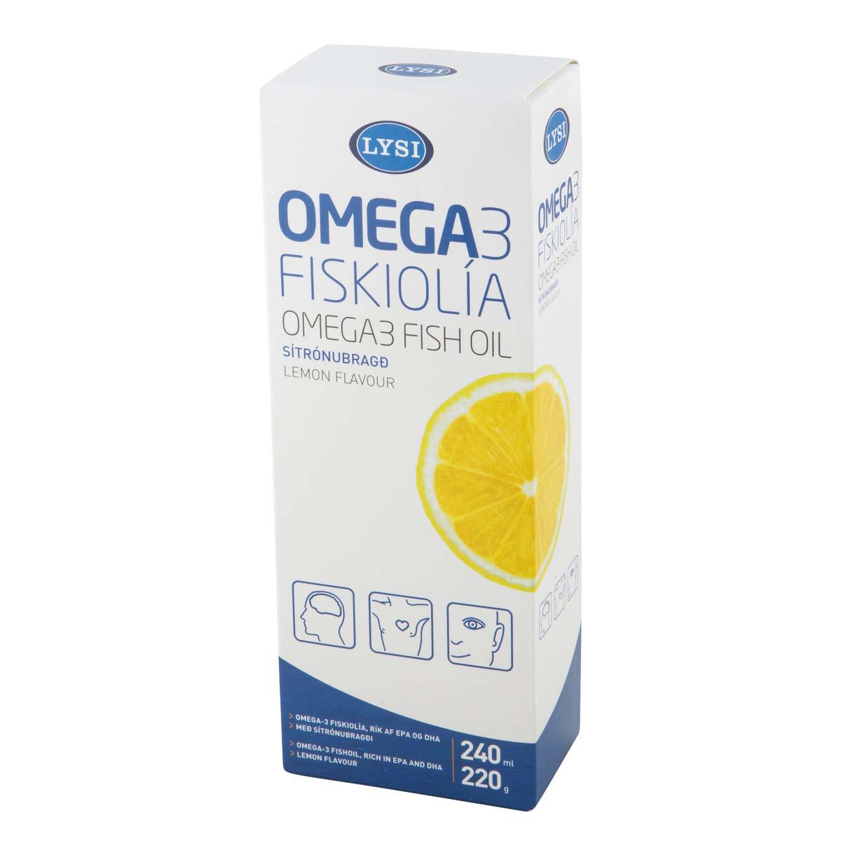 Omega 3 cu Aroma Lamaie Lysi Saga Sanatate 240ml