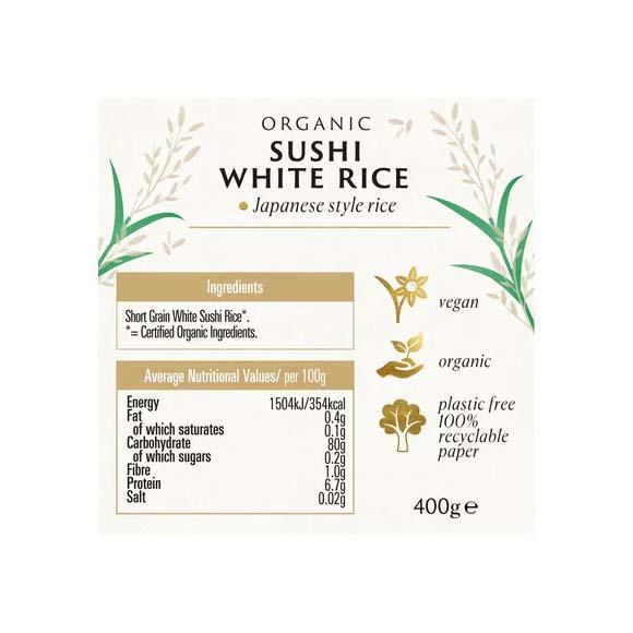 Orez Alb pentru Sushi Eco 400 grame Biona
