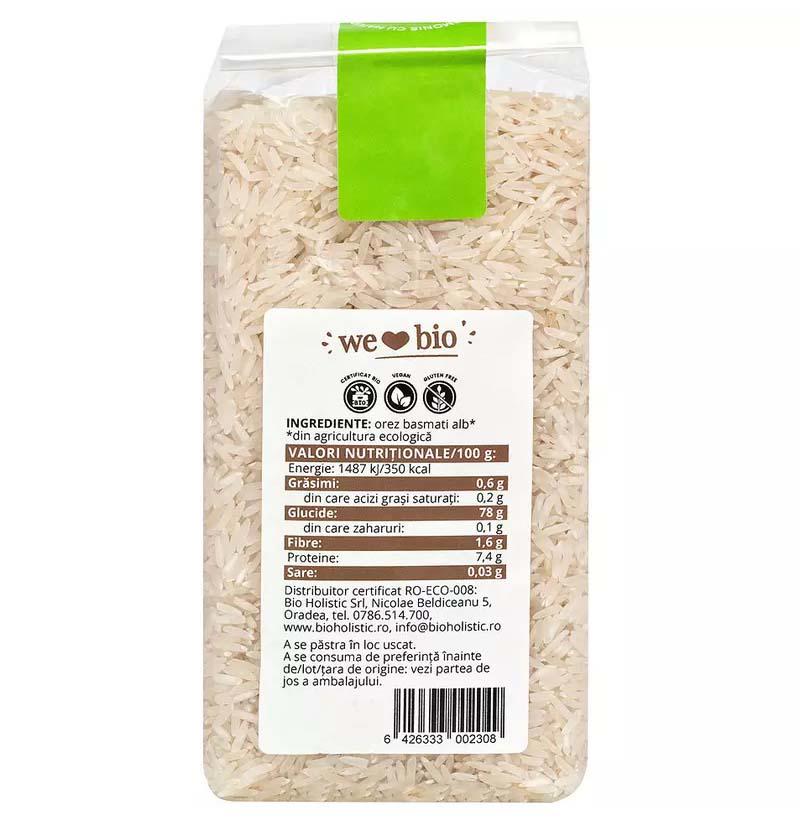 Orez Basmati Alb Eco 500 grame Obio