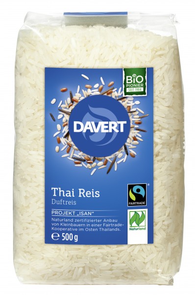 Orez Thai Alb Bio Naturland Fairtrade 500gr Davert
