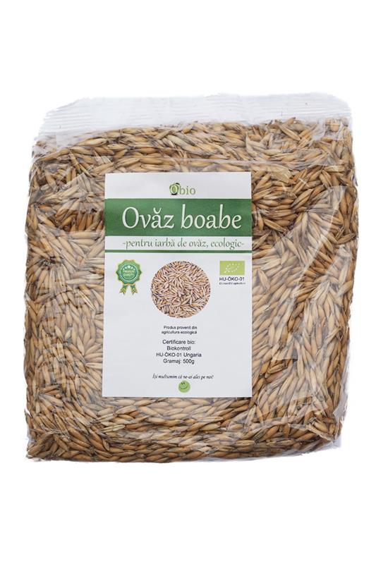 Ovaz Boabe pentru Iarba de Ovaz Bio Obio 500gr