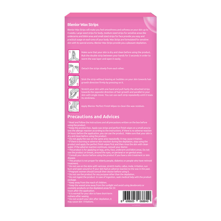 Pachet 12 Seturi Benzi Depilatoare cu Ceara Rece pentru Intreg Corpul Piele Sensibila 41 bucati Blenior