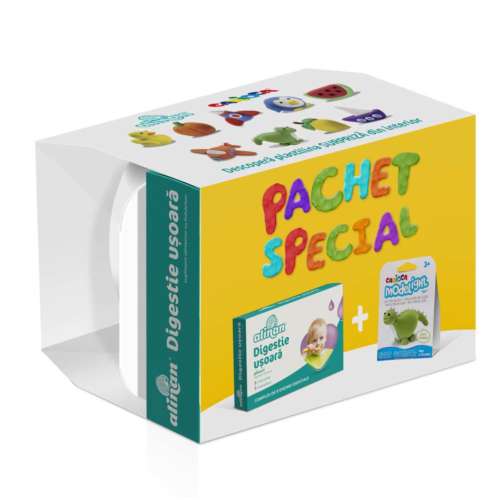 Pachet Digestie Usoara Alinan 10 plicuri cu Plastilina Carioca Modelight Fiterman