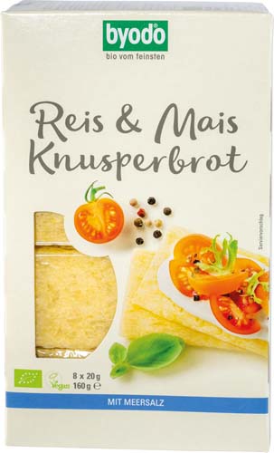 Paine Bio Crocanta cu Orez si Porumb Fara Gluten Byodo 160gr