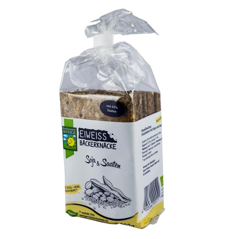 Paine Crocanta Bio Bogata in Proteine cu Soia si Seminte Bohlsener 200gr