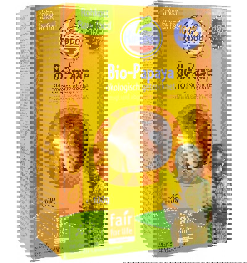 Papaya Bucati Uscate Bio si Fairtrade 100 grame Kipepeo