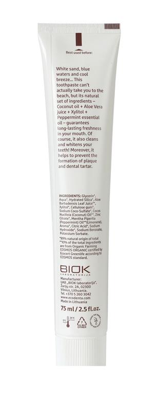 Pasta de Dinti Antiplaca cu Ulei de Cocos 75 mililitri Ecodenta