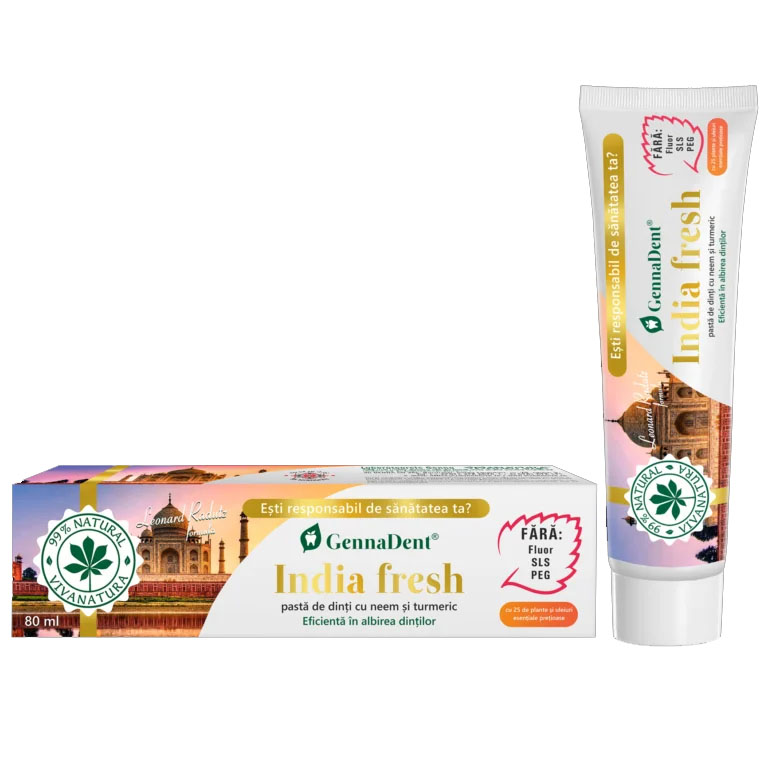 Pasta de Dinti Gennadent India Fresh 80 mililitri Viva Natura