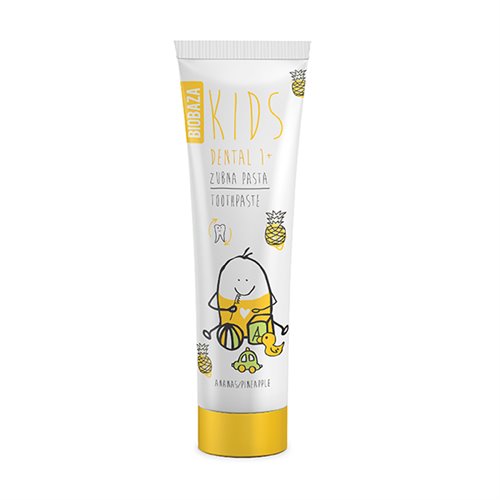 Pasta de Dinti Naturala fara Flor pentru Copii 1+ cu Aroma de Ananas 75 mililitri Biobaza