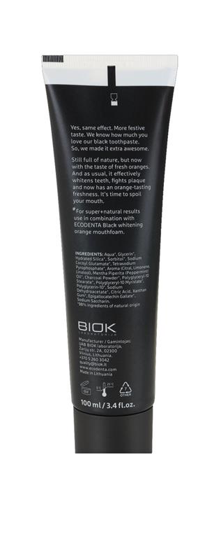 Pasta de Dinti pentru Albire cu Carbune, Teavigo si Portocale 100 mililitri Ecodenta