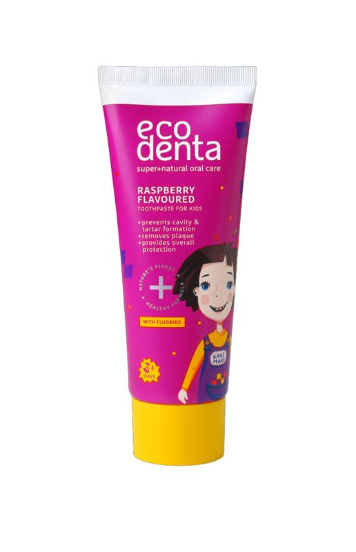 Pasta de Dinti pentru Copii Impotriva Cariilor cu Aroma de Zmeura 75 mililitri Ecodenta