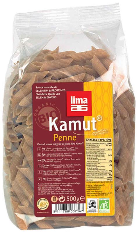 Paste din Grau Kamut Penne Bio 500gr Lima