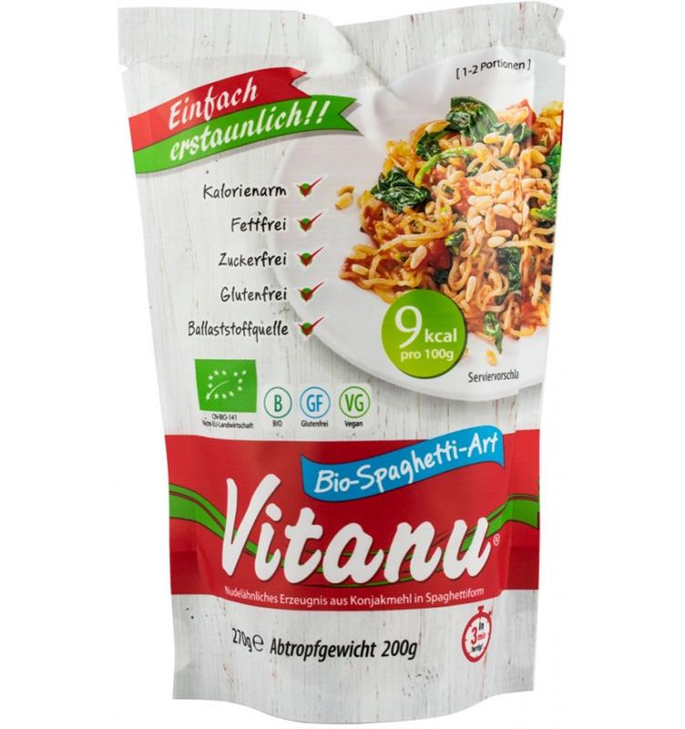 Paste Fainoase Spaghetti din Faina de Konjac Bio 270gr Vitanu