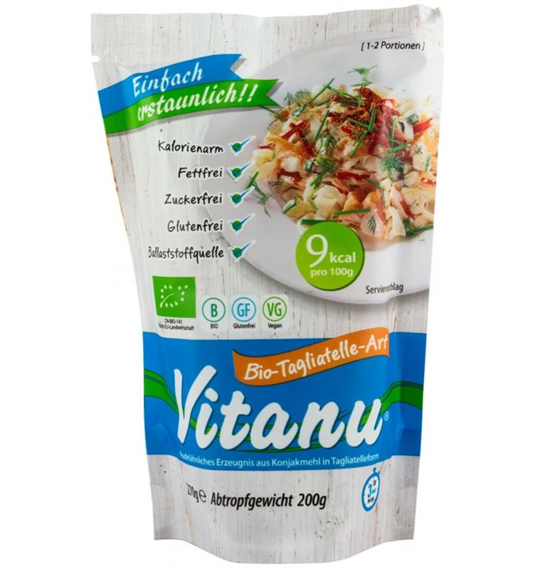 Paste Fainoase Tagliatelle din Faina de Konjac Bio 270gr Vitanu