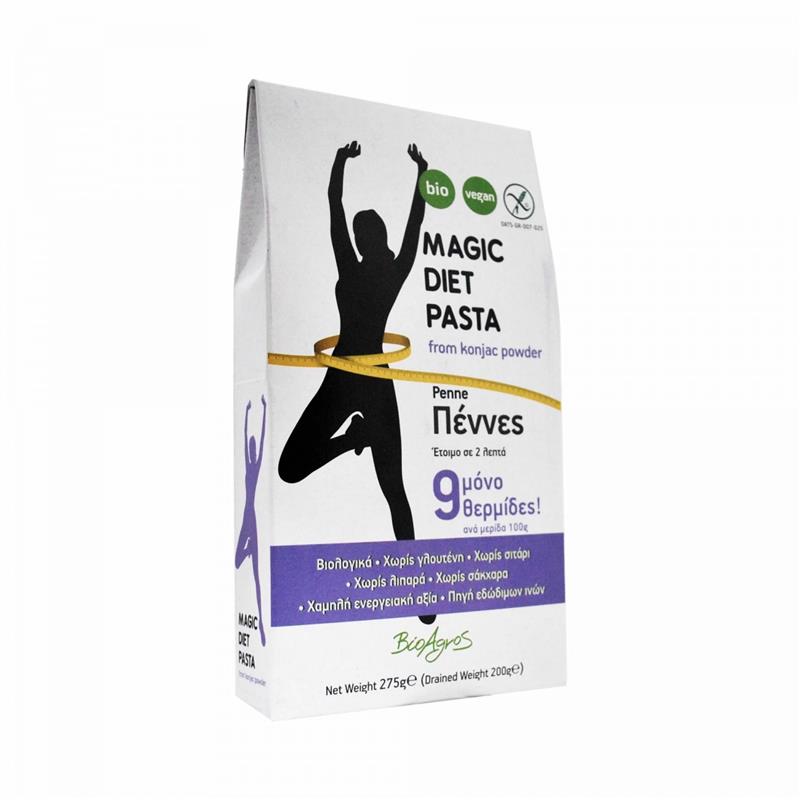 Paste Penne din Konjac Dietetice Fara Gluten Bio 275 grame Magic Diet Pasta