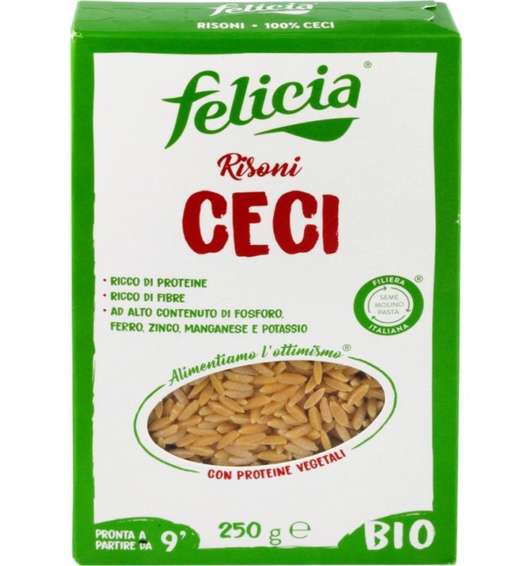 Paste Risoni cu Naut Bio 250 grame Molino Andriani