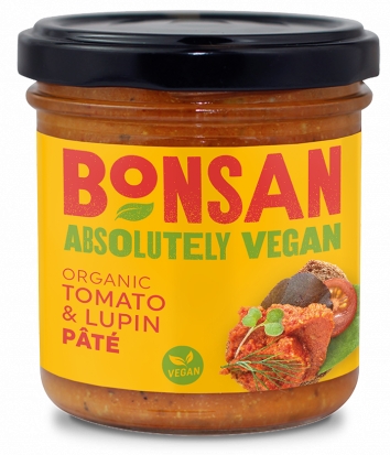 Pate Vegetal cu Rosii si Lupin Bio 140gr Bonsan