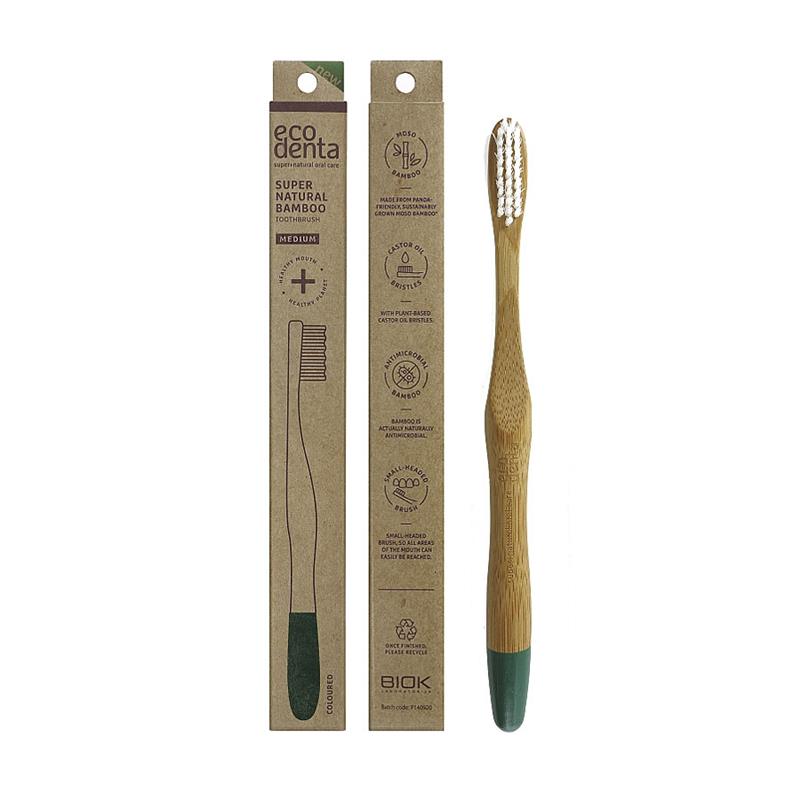 Periuta de Dinti din Bambus Organic Medium 1 bucata Ecodenta
