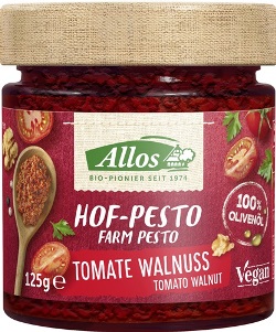 Pesto cu Tomate si Nuci Bio 125gr Allos