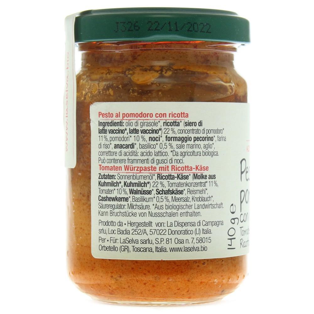 Pesto Rosso cu Ricotta Bio 140gr LaSelva