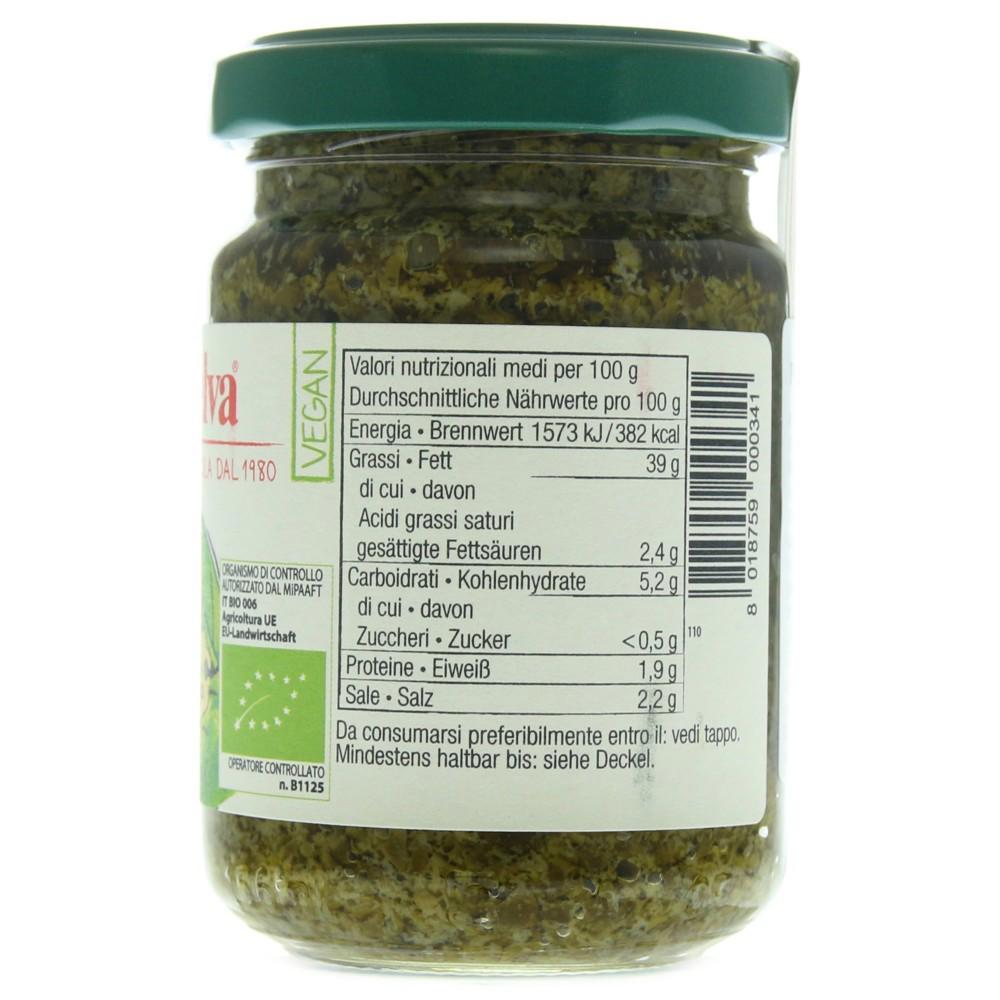 Pesto Verde Fara Usturoi Bio 130gr LaSelva