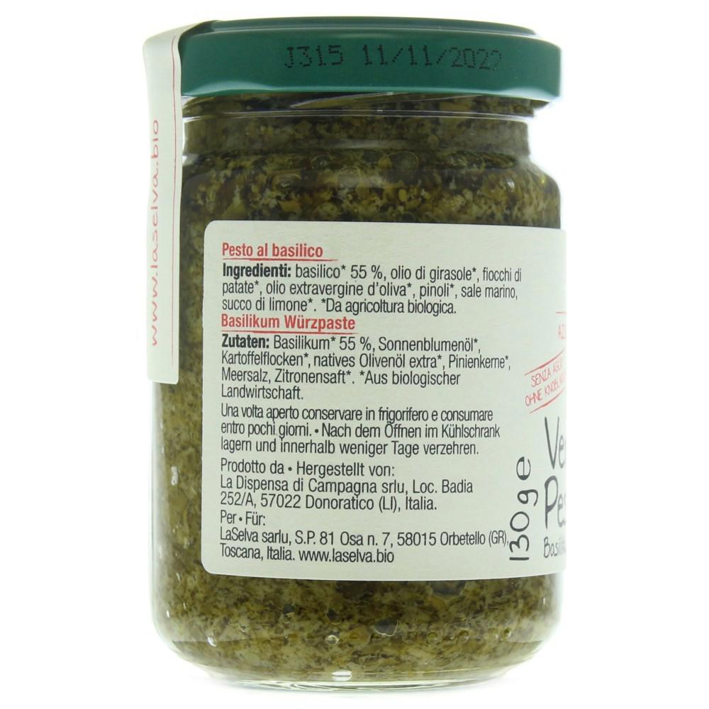 Pesto Verde Fara Usturoi Bio 130gr LaSelva