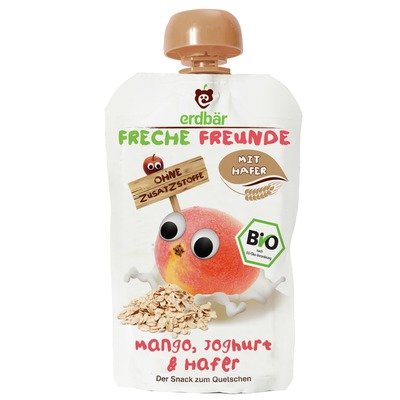 Piure de Mango, Iaurt si Ovaz Bio Erdbar 100gr