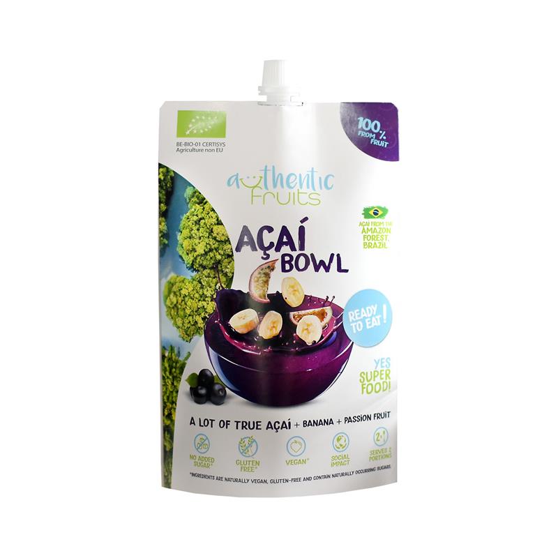 Piure din Fructe Fara Gluten Fara Zahar Bio 190 grame Acai Bowl