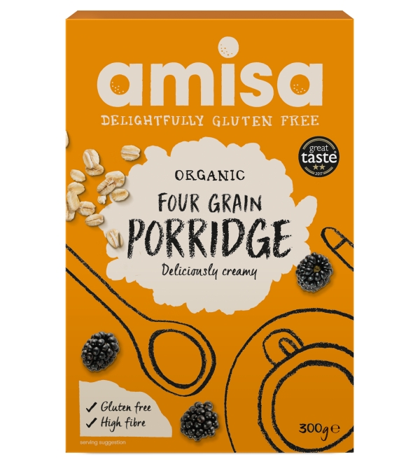 Porridge din 4 Cereale Fara Gluten Bio Amisa 300gr