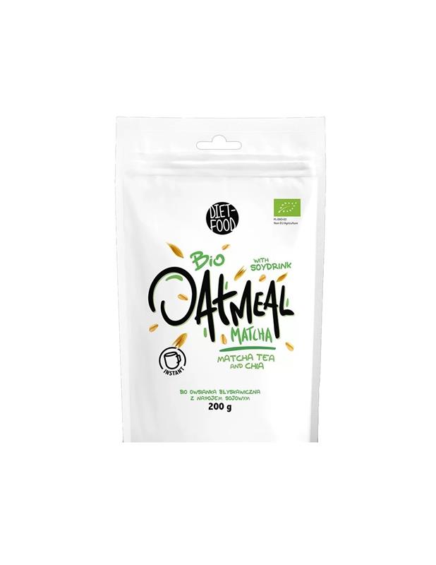 Porridge Instant din Ovaz cu Matcha Bio 200 grame Diet Food