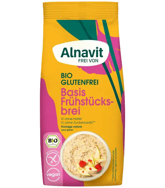 Porridge Mix Fara Gluten Bio 250 grame Alnavit