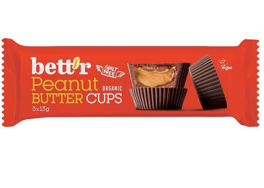 Praline cu Crema de Arahide Eco 3 x 13 grame Bett'r