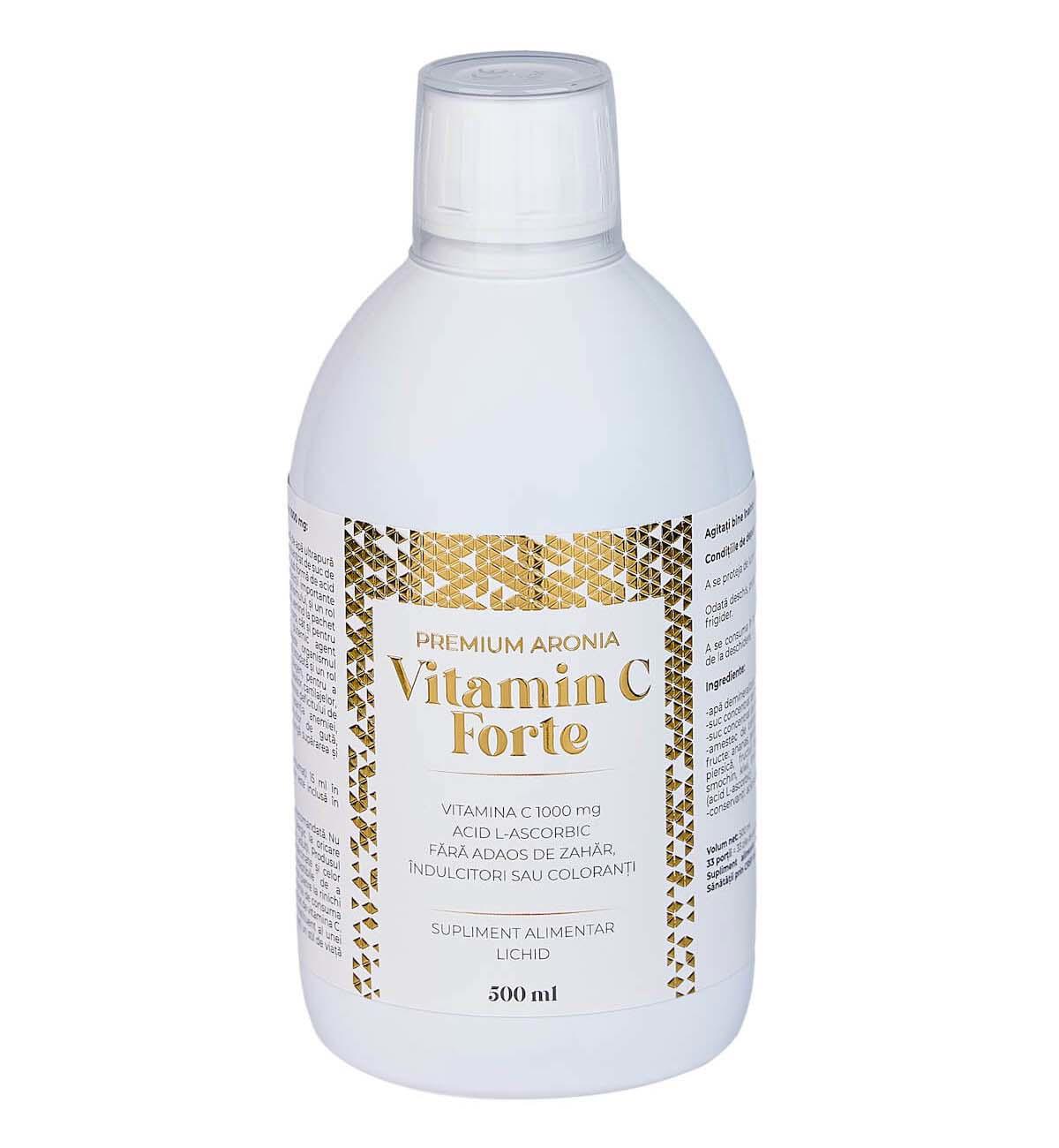 Premium Aronia Vitamin C Forte 1000 miligrame 500 mililitri Aronia Charlottenburg