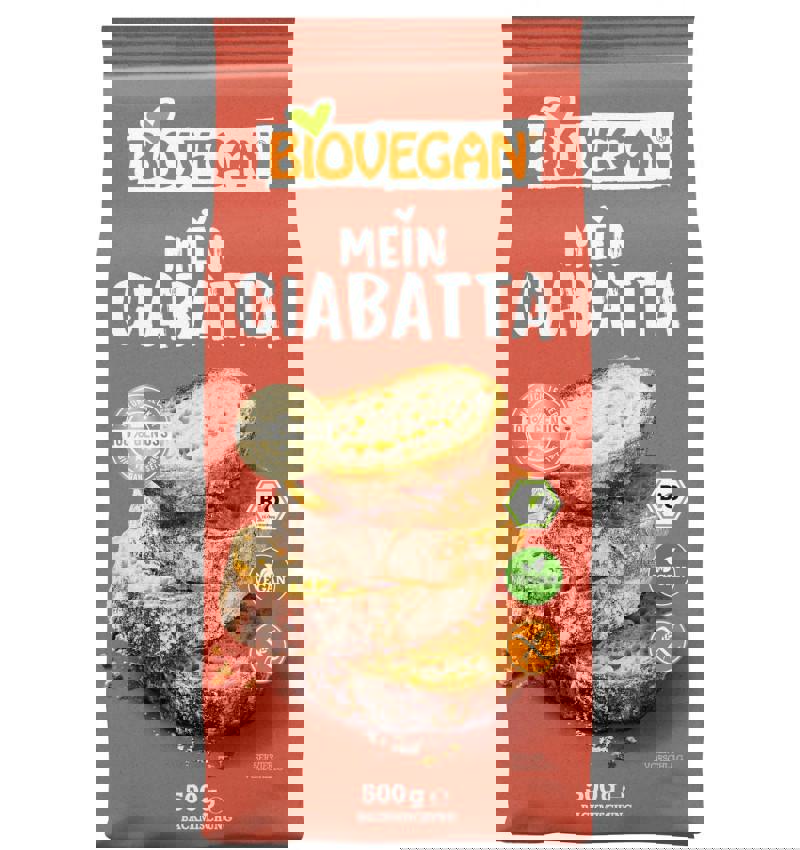 Premix pentru Paine Ciabatta Bio Fara Gluten 500 grame Biovegan