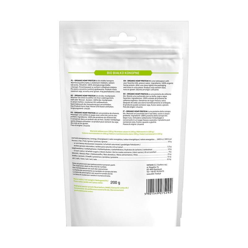 Proteina din Canepa Bio 200 grame Diet Food