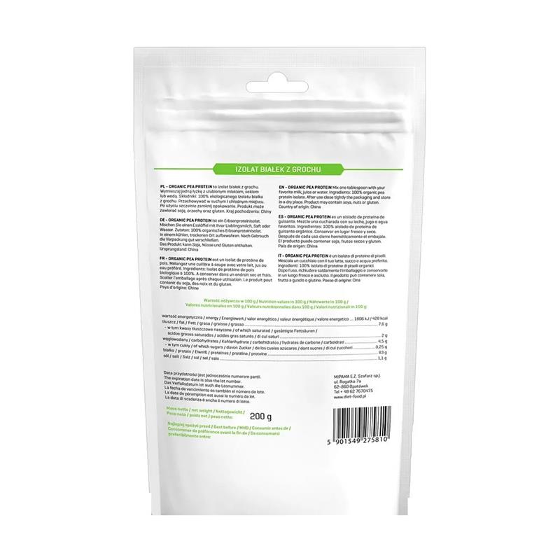 Proteina din Mazare Bio 200 grame Diet Food