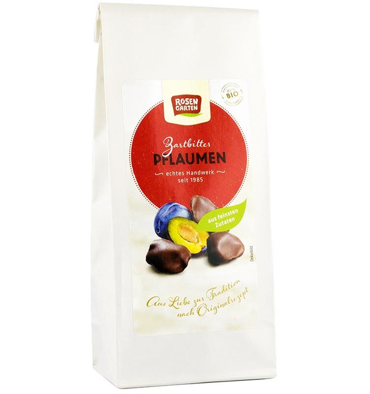 Prune Glazurate in Ciocolata Neagra Bio 100gr Rosen Garten