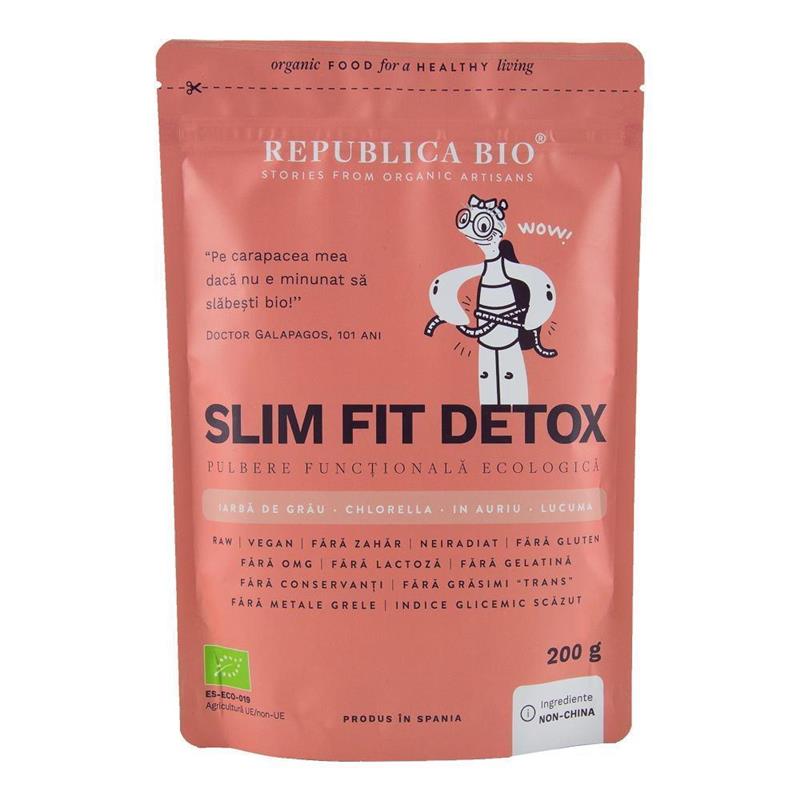 Pulbere Functionala Pentru Detoxifiere Slim Fit Ecologica Vegana 200gr Republica Bio