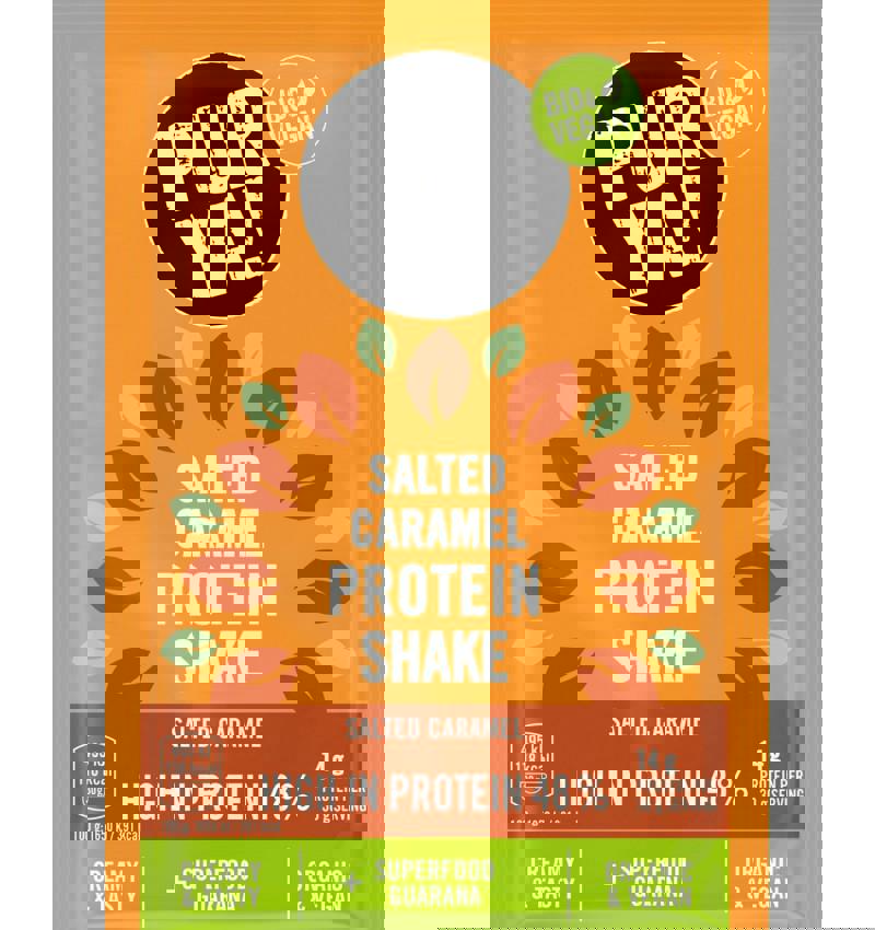 Pulbere pentru Shake Proteic cu Caramel Sarat 48% Proteina Eco 30 grame Pur Ya